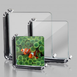 Cadre photo en verre rotatif avec support acrylique