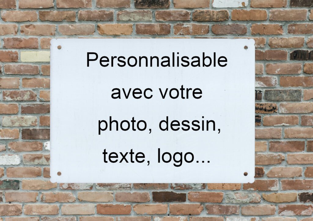 Plaque de rue personnalisée en aluminium 27,5 x 19,5 cm