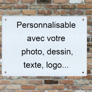 Custom aluminum street plate 27.5 x 19.5 cm – Text, photo or logo
