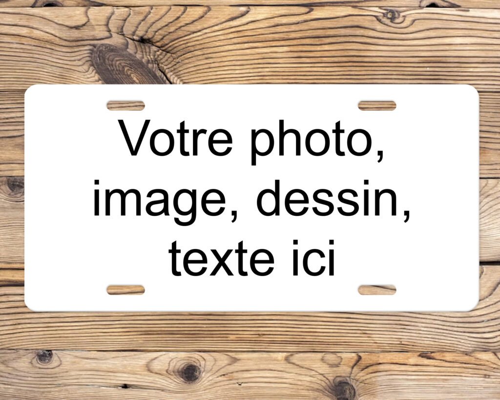 plaque américaine personnalisée