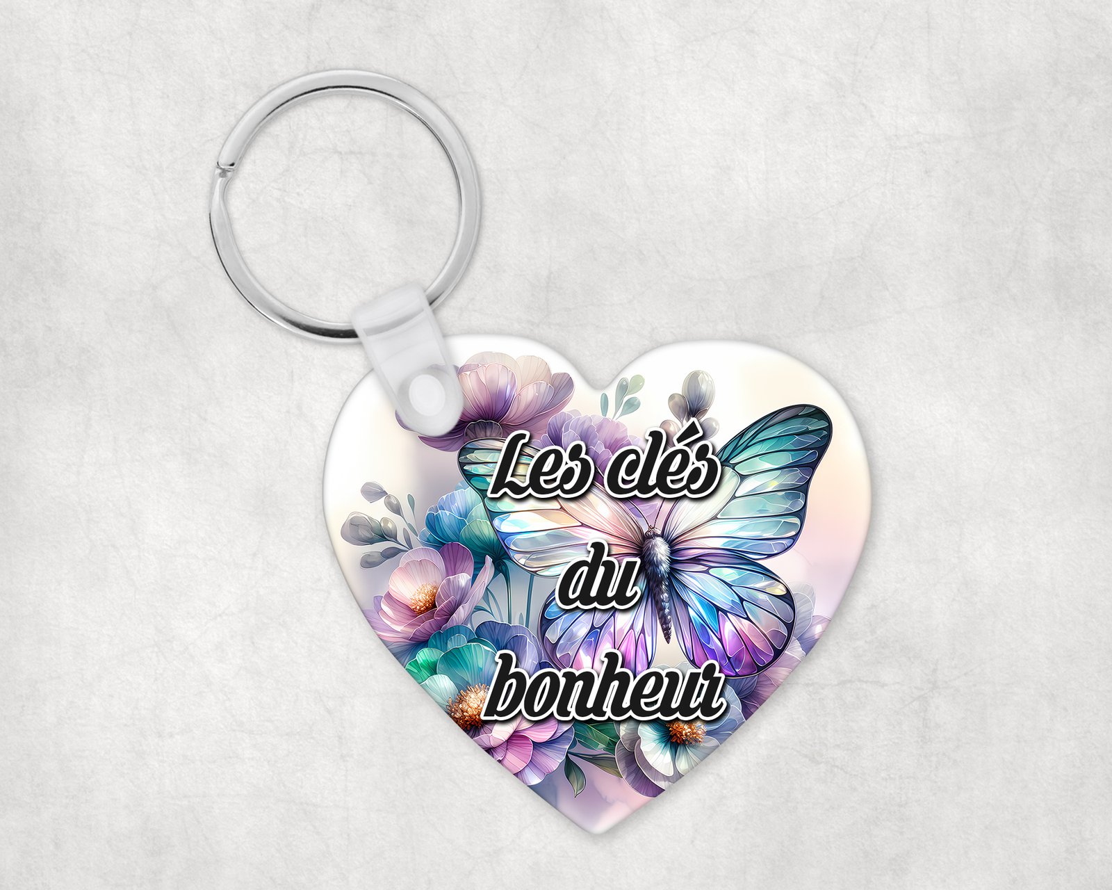 Porte-clé cœur personnalisé
