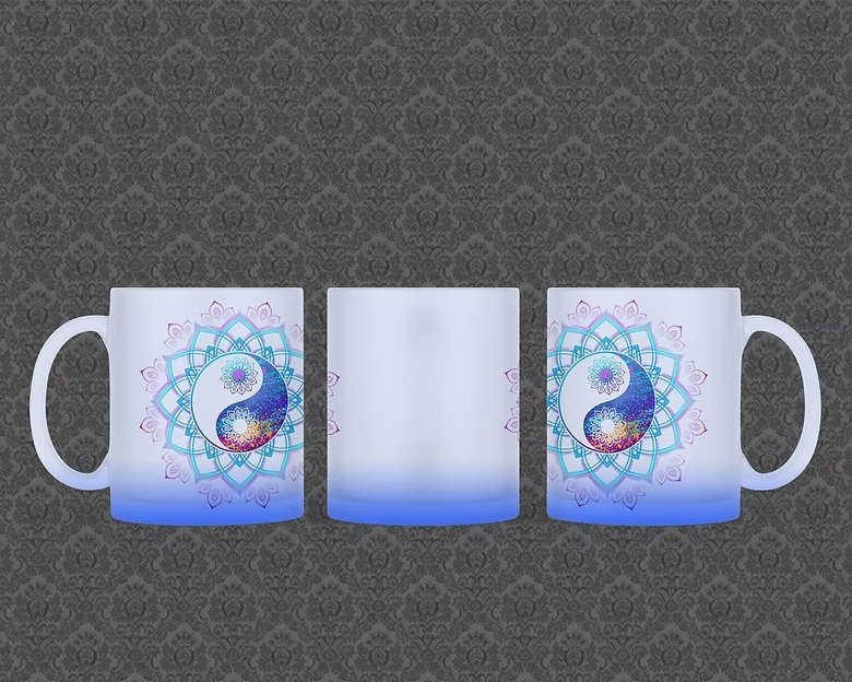 Custom glass mug 330 ml