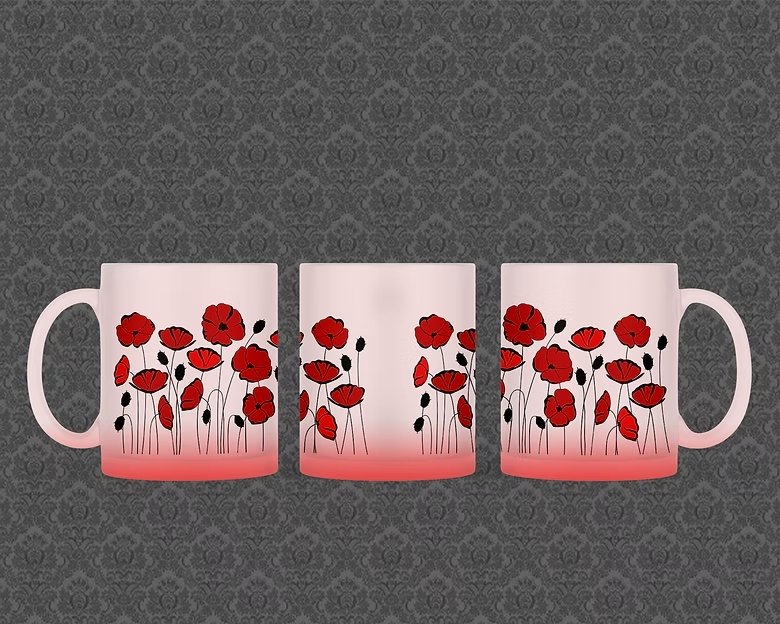 Custom glass mug 330 ml