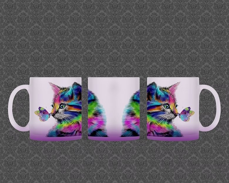 Custom glass mug 330 ml