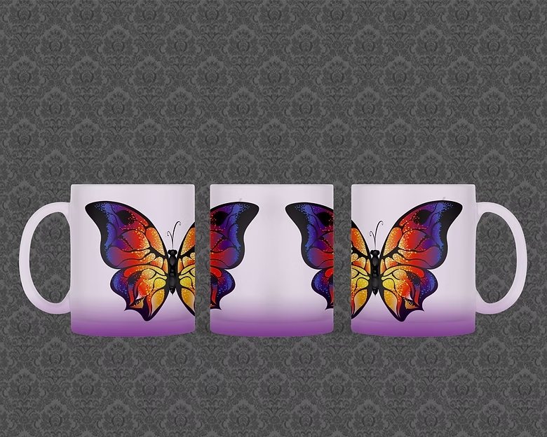 Custom glass mug 330 ml