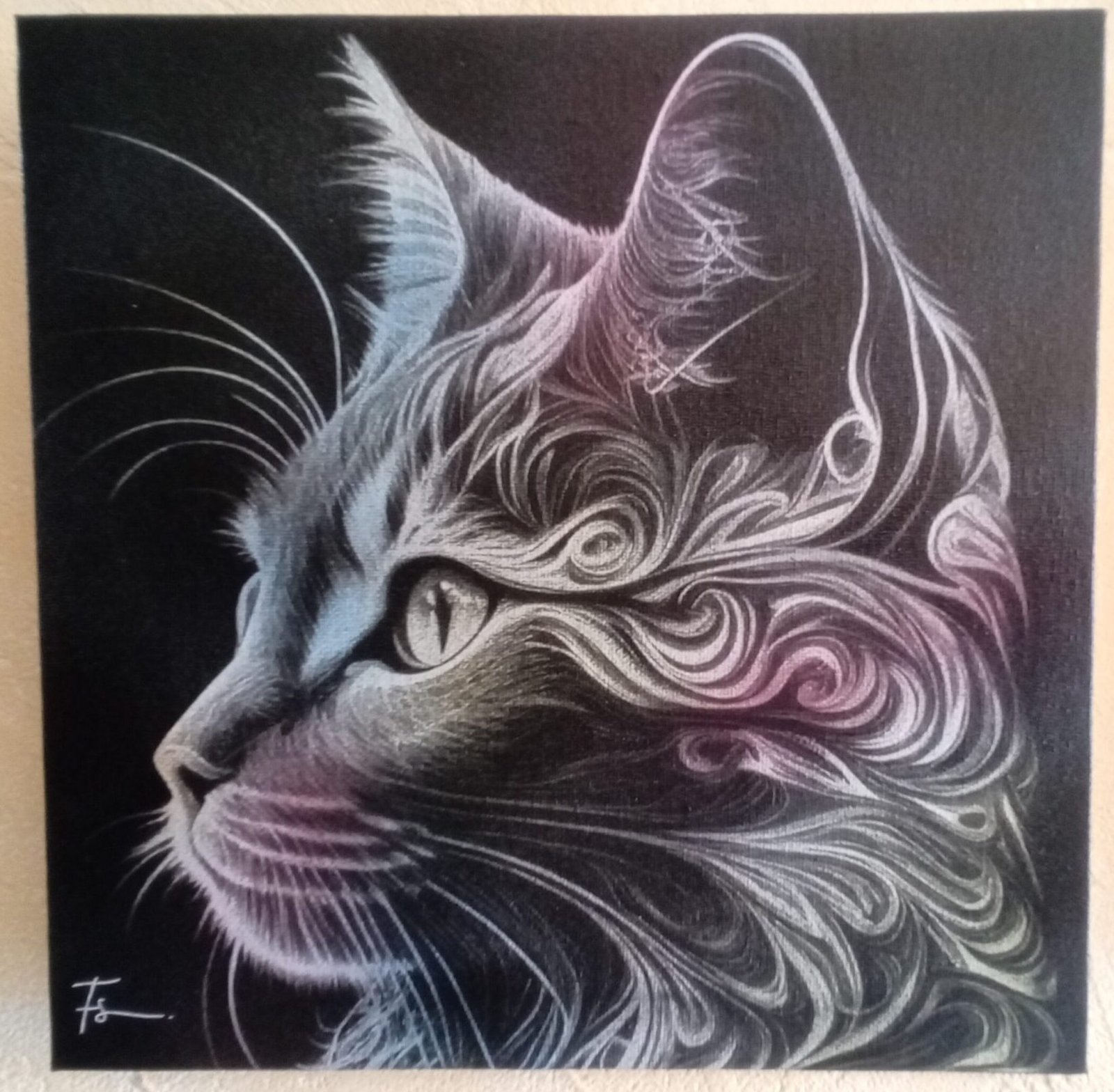 Toile de peintre gravée personnalisée 25 × 25 cm – Photo ou motif – Image 2