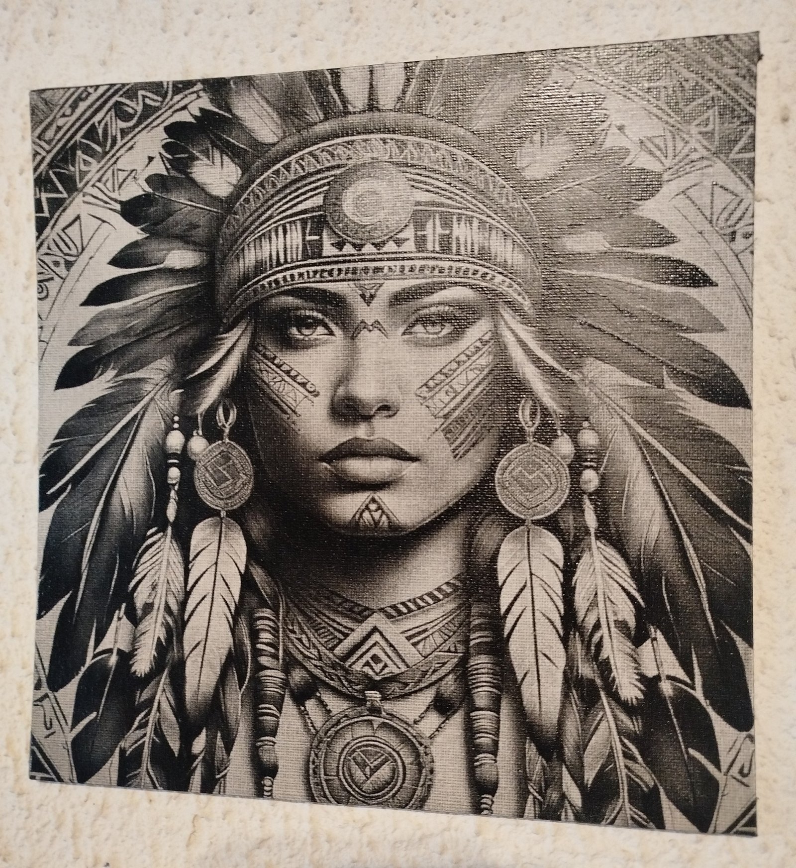 Toile de peintre gravée personnalisée 25 × 25 cm – Photo ou motif – Image 12