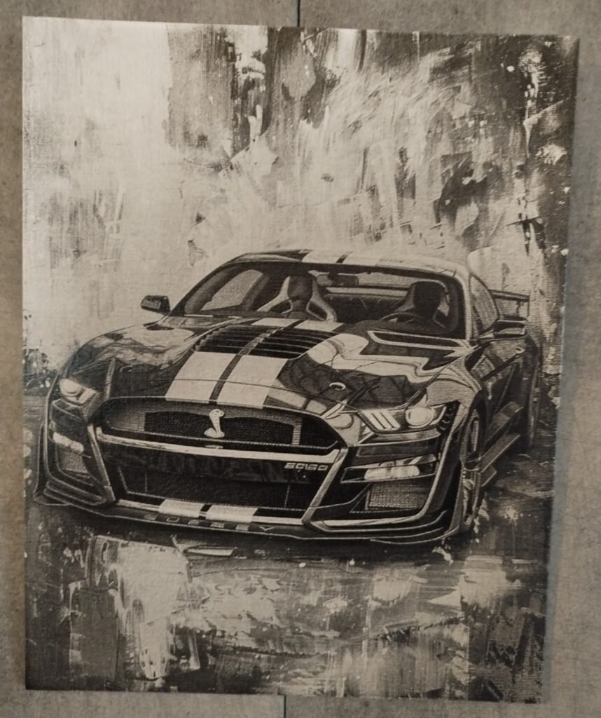 toile de peintre gravée