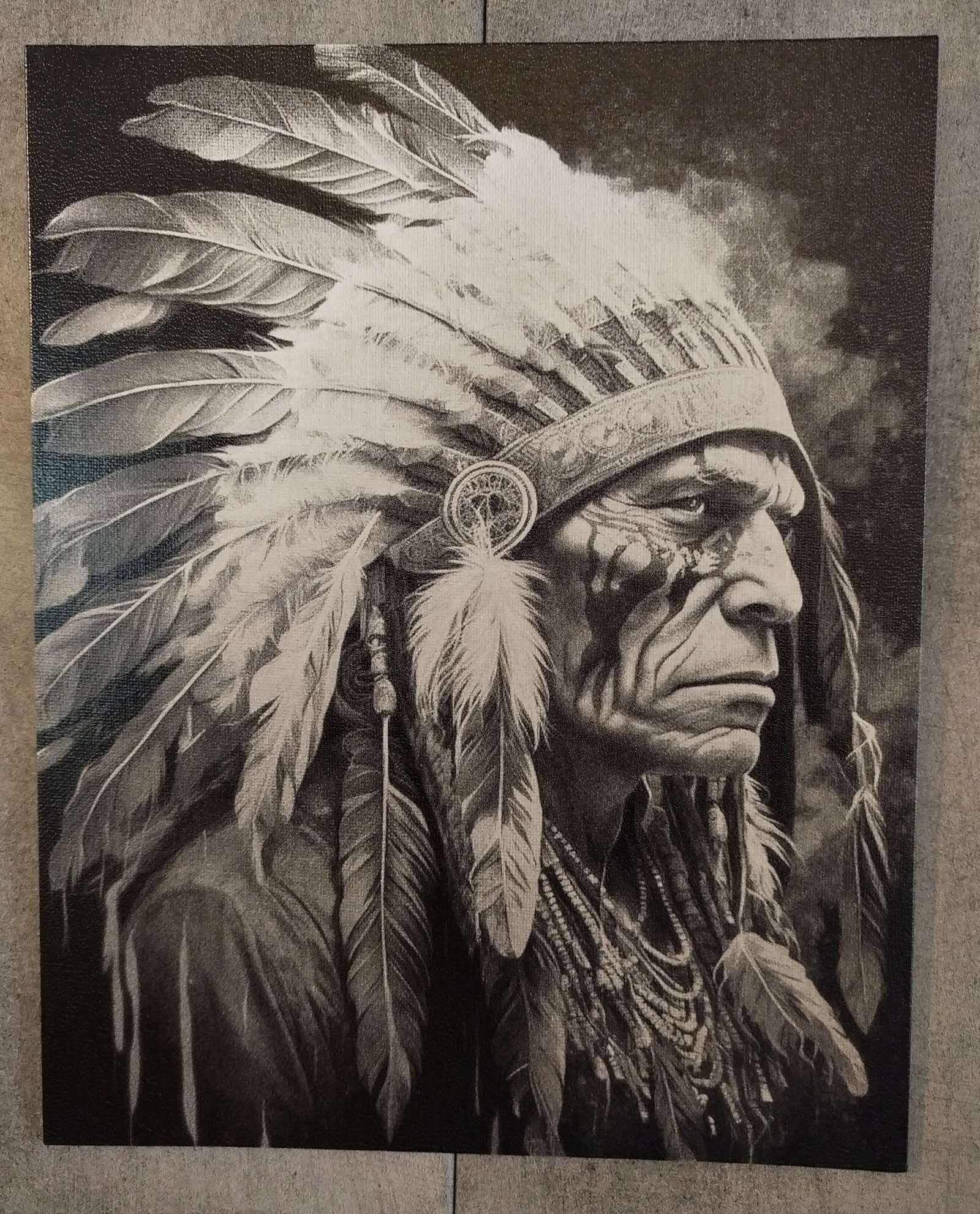 Toile de peintre 24 × 30 cm personnalisée par gravure laser