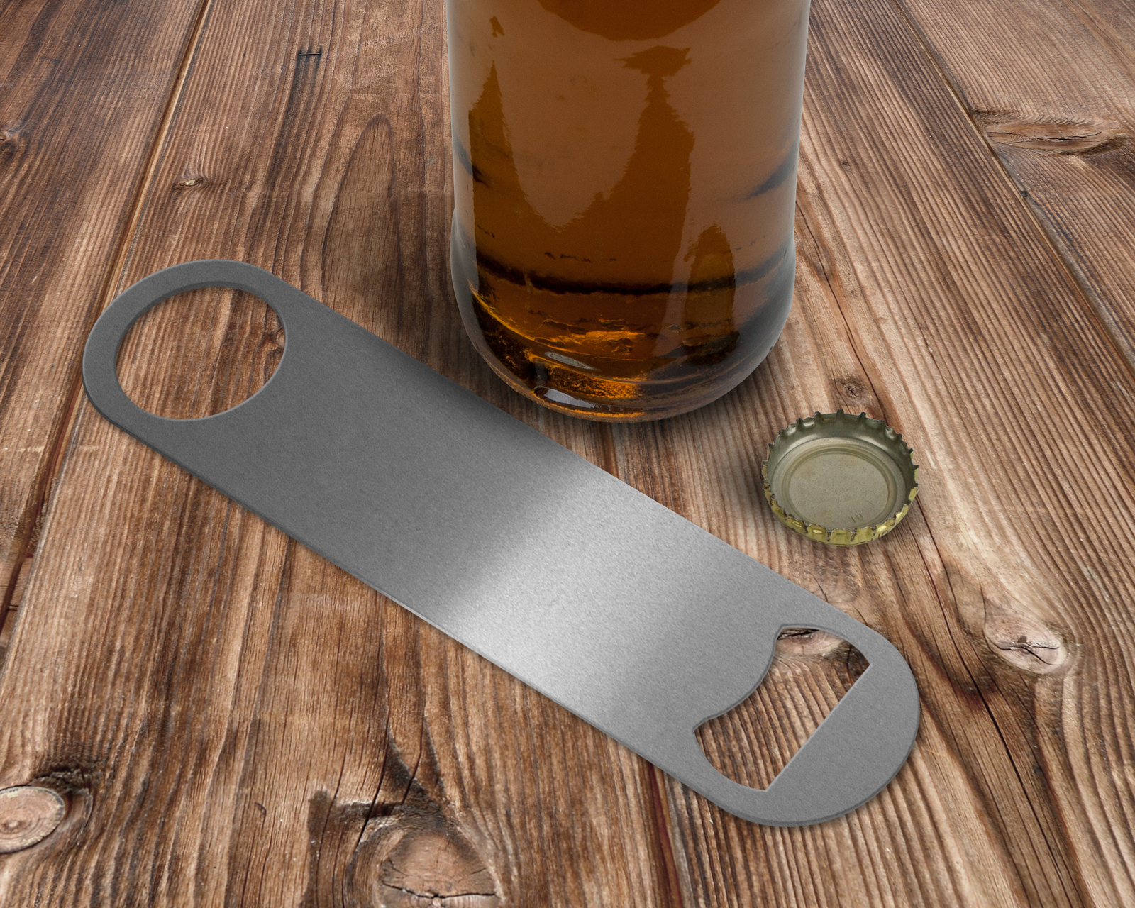 Décapsuleur en inox ou blanc personnalisable – 17,8 x 4 cm