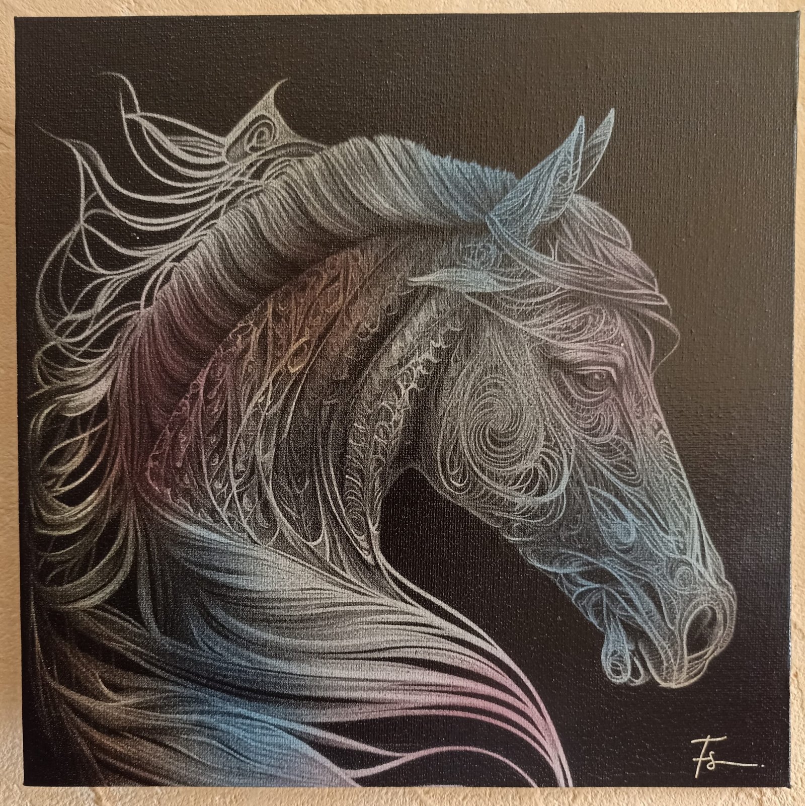 Toile de peintre gravée personnalisée 25 × 25 cm – Photo ou motif – Image 3
