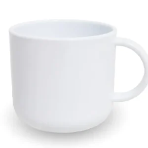 Mini mug polymère blanc sans motif