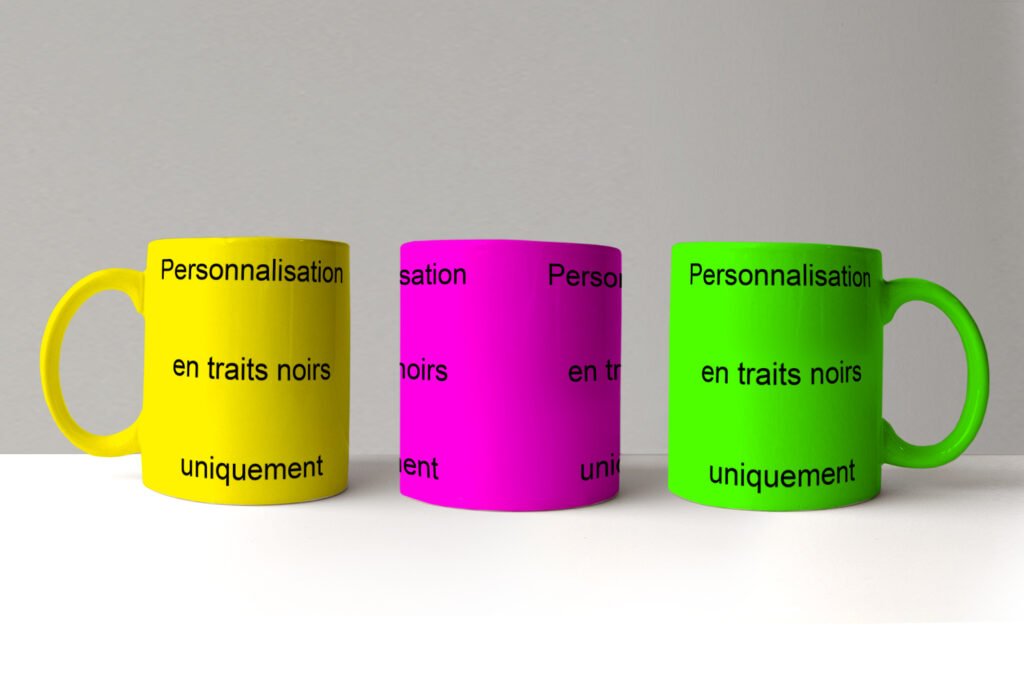 mug fluo personnalisé
