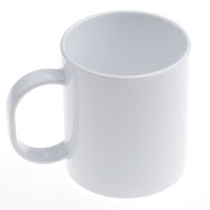 Mug polymère blanc sans motif