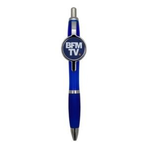 A blue pen with BFM TV pattern for example